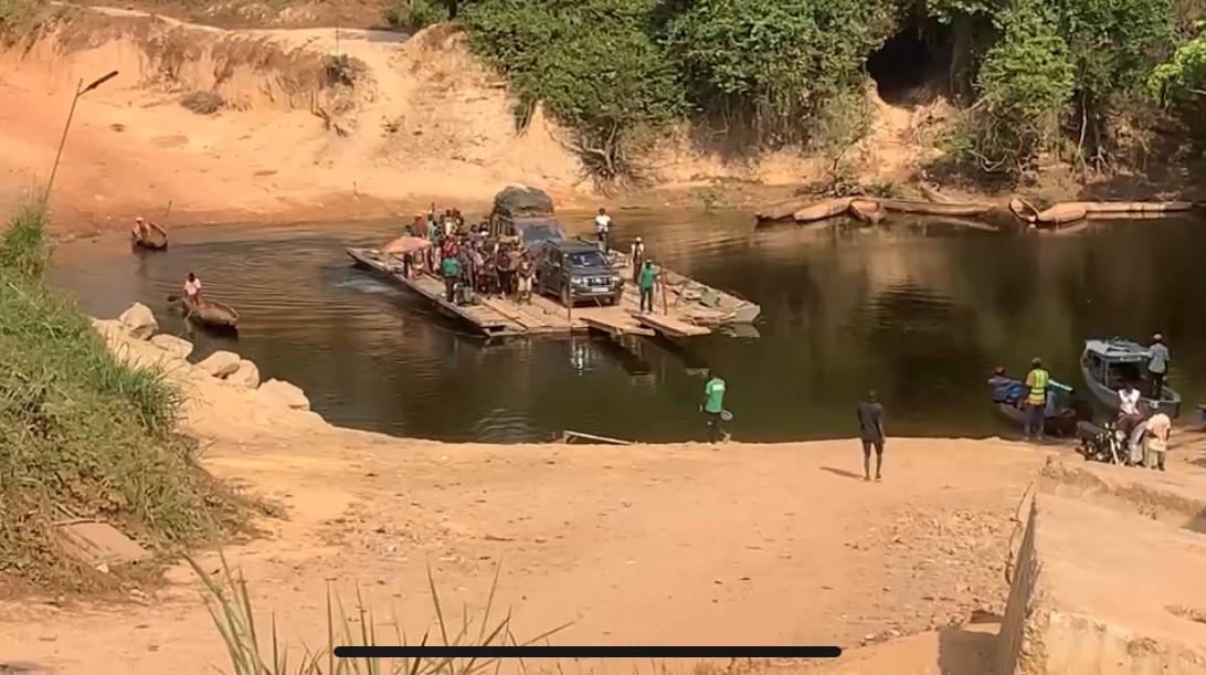 Car on the river